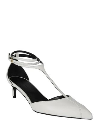 Khaite Hohe Schuhe - White Leather Low Heel Sandal - Gr. 40 (EU) - in Wei&szlig; - f&uuml;r Damen