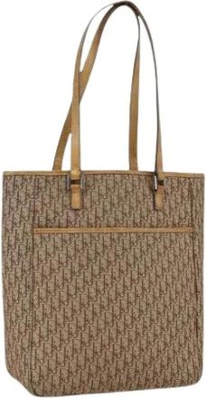 Dior Pre-owned Tote Bags, female, Beige, Size: ONE SIZE Pre-owned Vintage Trotter Tote Bag