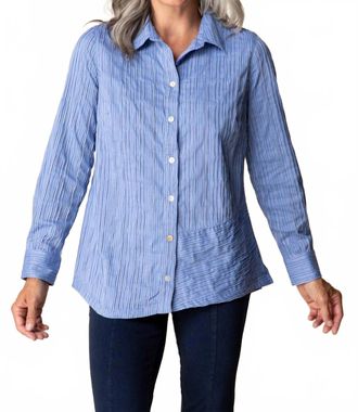 Habitat Santorini Stripe Selene Shirt In Bluebell