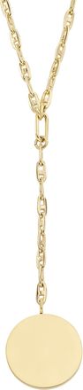 Fossil Womens Heritage D-Link Gold-Tone Stainless Steel Y-Neck Necklace