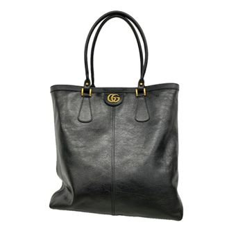 Gucci Black Leather Tote Bag (Pre-Owned)