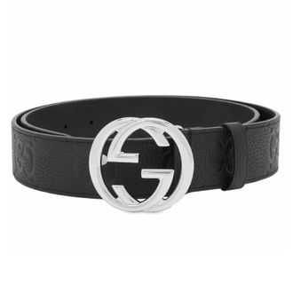 Gucci Interlocking G Buckle Leather Belt, Size 85 cm