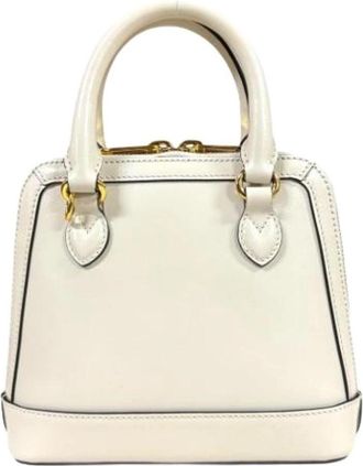 Gucci Pre-owned Vintage Shoulder Bag - Dames - Vintage Handtas - Wit - ONE Size - Leer - Vintage