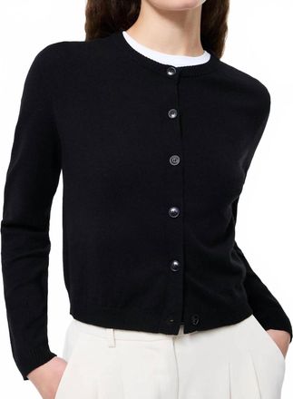 French Connection Cosysoft Fitted Long Sleeve Cardigan In Black