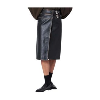 Namacheko Leather Skirts, female, Black, Size: S Leather Skirt