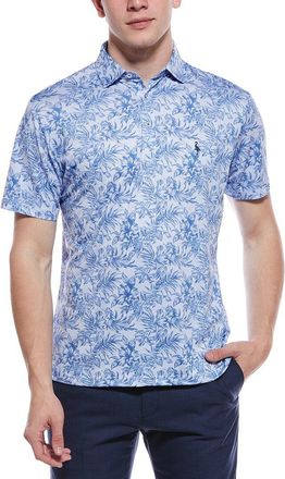 Tailorbyrd Tailorbyrd Distressed Tropical Printed Performance Polo Shirt