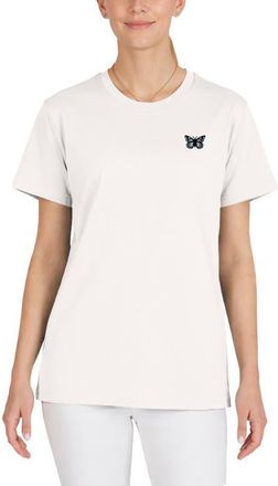 Dalix Butterfly Womens Relaxed Tee in Vintage White at Nordstrom, Size Xx-Large