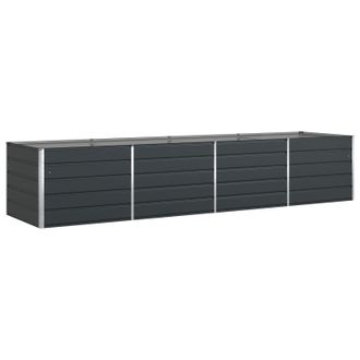 vidaXL Jardinera Antracita 385 X 100 X 75 Cm Acero Galvanizado Vidaxl