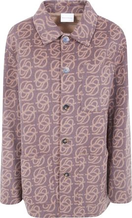 Dr&ocirc;le de Monsieur Button Shirt Jacket Monogram