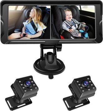 OEM C&aacute;mara De Coche Para Beb&eacute; De Doble Canal Con Monitor De 6,8 Pulgadas Y Resoluci&oacute;n 1080p, Giratoria Para Orientaci&oacute;n Trasera