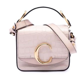 Chlo&eacute; Pre-owned Chloe Mini Croc Embossed Calfskin C Satchel Ladies QXFNP5IO3LUQ7VNL