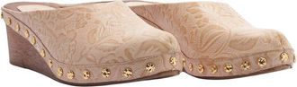 Farm Rio Farm Rio Embossed Leather Wedge Clog