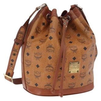 MCM Borsa a spalla Pre-owned in tela - - Pre-owned - Donna - Marrone - ONE SIZE