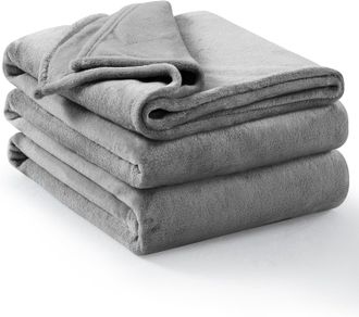 OEM Manta Grande De Forro Polar - 200x230cm, Gris, Franela Suave Y C&aacute;lida, Manta Para Sof&aacute; O Cama Doble
