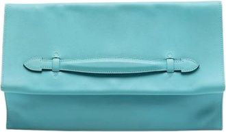 Herm&egrave;s Pre-owned Clutches, female, Blue, Size: ONE SIZE Pre-owned Leather Clutch
