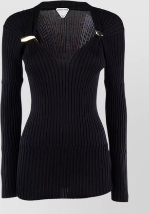 Bottega Veneta knitwear long sleeves v neck metal accents