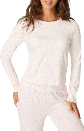 PJ Salvage Pretty Petals Jersey Pajama Top in Sweet Pink at Nordstrom, Size X-Small