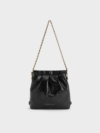 Charles & Keith Duo Chain-Handle Two-Way Backpack
