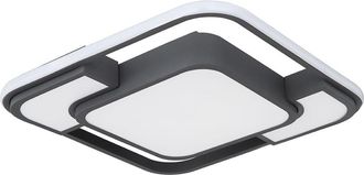 ETC Shop Lampada Da Soffitto Lampada Da Soffitto Lampada Design Soggiorno Lampada In Metallo, Plastica, Bianco Grafite Acrilico Opale, 1x Led 30 Watt 1100 Lume