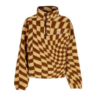 Obey Golvende Pop Fleece Jas - Dames - Sweatshirts - Bruin - L - Polyester - Hoodies & sweatvesten