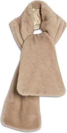 Free People Snow Angel Faux Fur Womens Scarf Ivory, Polyester