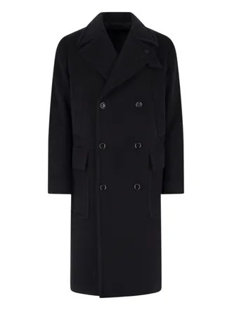Lardini Double-Breasted High-Collar Coat