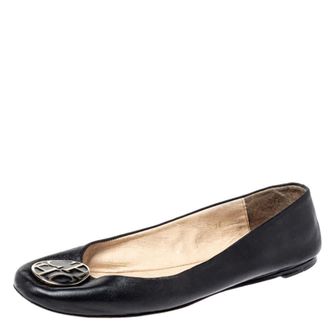 Carolina Herrera CH Carolina Herrera Black Leather Ballet Flats Size 36