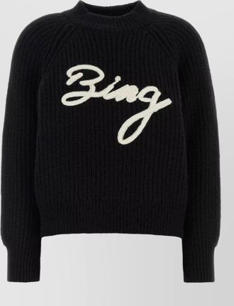 Anine Bing kendrick crew neck ribbed knit sweater