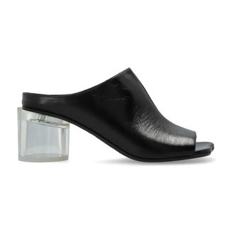 Maison Margiela Leren Muiltje met Hak - Dames - Muiltjes - Zwart - 36 EU - Katoen - Schoenen
