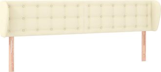 vidaXL Cabecero De Cuero Sint&eacute;tico Color Crema 183x23x78/88 Cm Vidaxl