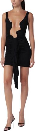 CHRISTOPHER ESBER Salacia Jersey Drape Mini Jurk - Dames - Feestkleedjes - Zwart - S - Kleedjes