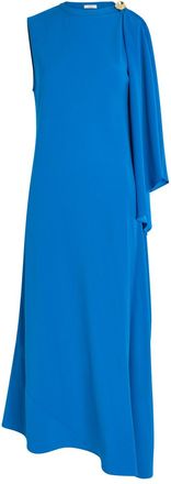 Joseph Aly Cascading Crepe Midi Dress - Blue - 42 (UK14 / L)