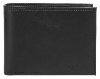 Bagan Geldb&ouml;rse BAGAN, Herren, schwarz, Leder, unifarben, Kleinlederwaren Geldb&ouml;rse, echt Leder