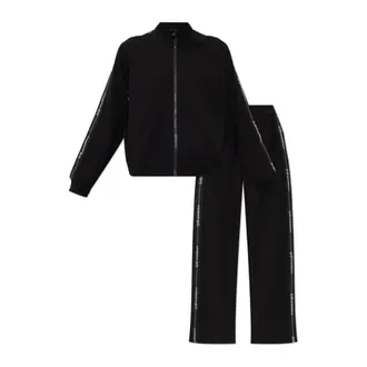 Emporio Armani Training Sets, female, Black, Size: XS Logo Series Stretch Modal Blend Tracksuit