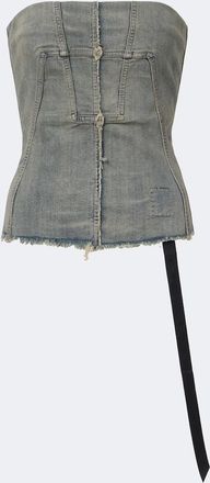 Rick Owens Top DRKSHDW de denim desgastado