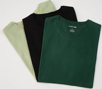 Lacoste Confezione da 3 T-shirt nero, verde e verde chiaro-Multicolore