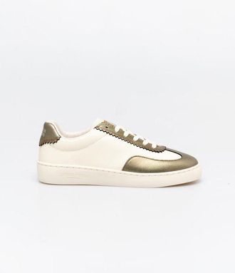 Scotch & Soda Bronze Leather Low Top Womens Sneakers