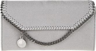 Stella McCartney Falabella Wallet On Chain - Dames - Portefeuilles - Grijs - ONE Size - Polyester - Accessoires