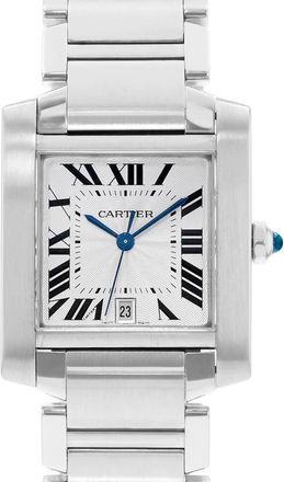 Cartier Pre-owned Cartier Tank Francaise Quartz Silver Dial Mens Watch W51002Q3