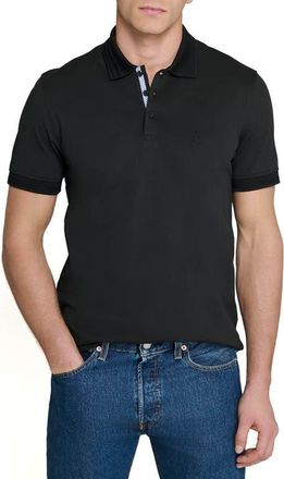 ConStruct Slim Fit Short Sleeve Solid Polo in Black at Nordstrom, Size Xx-Large