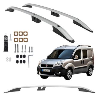 OEM Rieles De Techo Fiat Doblo Desde 2010 L2 Maxi Long Plata