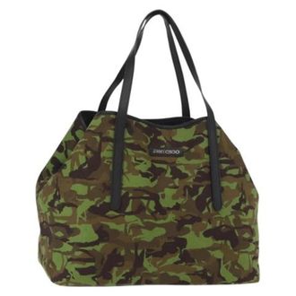 Jimmy Choo London Pre-owned Tote Bags, female, Green, Size: ONE SIZE Pre-owned Canvas Tote Bag