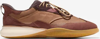 Cole Haan Mens 6.ZER&Oslash;GRAND Quick-On Leather Sneakers - Brown Size 10.5