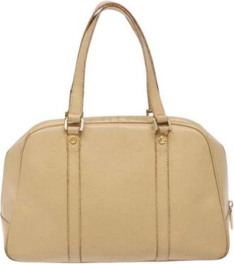 Celine Tweedehands leren handtassen - Dames - Vintage Handtas - Beige - ONE Size - Leer - Vintage