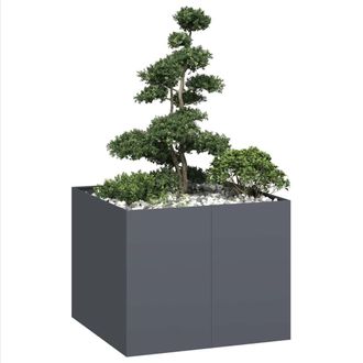 Berkfield Home Planter Anthracite 100x100x80 cm Steel | Size: 100 x 100 x 80 cm