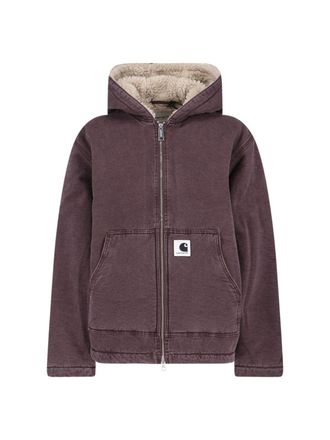 Carhartt Work in Progress Purple Mitch Double-Zip Lambskin Lining Jacket