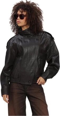 Ibana Jozine Jas - Dames - Jassen - Zwart - Maat: M Leer
