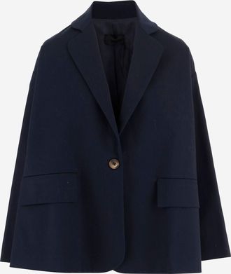 F.it &Uuml;bergro&szlig;e Baumwolljacke mit Ein-Knopf-Verschluss