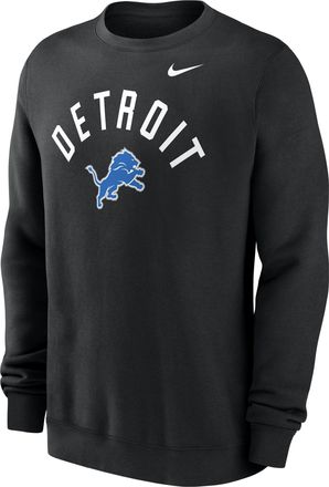 Nike Detroit Lions Club Nike Mens NFL Pullover Crew in Black | NKPV00A9J-ANW