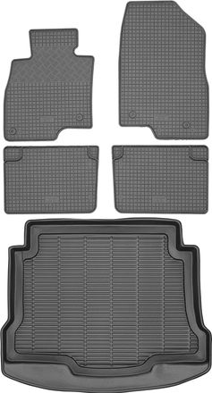 OEM Juego De Alfombrillas De Goma Para Coche Y Alfombrilla Para Maletero Para Mazda 3 Iii Sed&aacute;n (2013-2019)